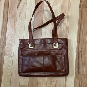 Vintage Lou Taylor Shoulder Bag With Attached Mirror and Coin Purse